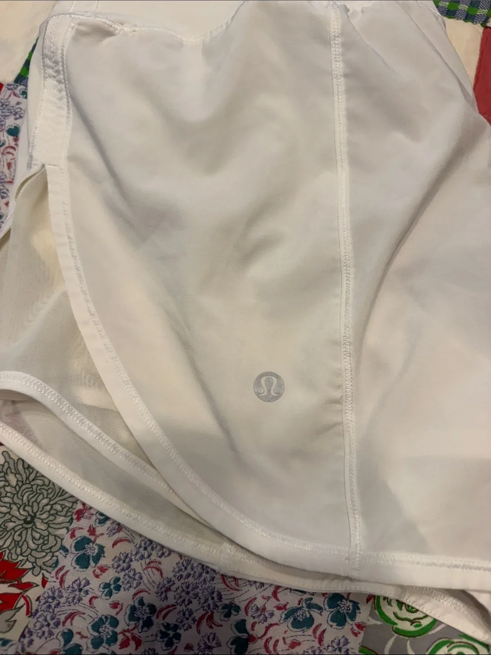 lululemon athletica White Athletic Shorts with Liner